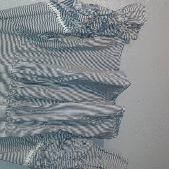 Nautical Striped Nanette Lepore with Unique Puffed Sleeve M - Picture 3 of 7